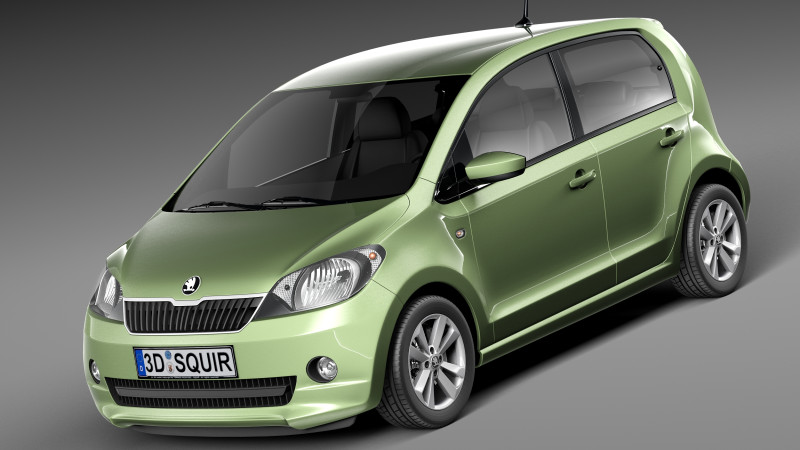 Skoda Citigo 5-door 2013 Modelo 3D .c4d .max .obj .3ds .fbx .stl .blend 