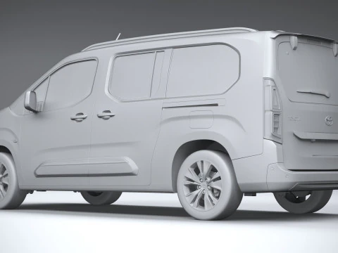 Toyota Proace City Verso Longo 2025 Modelo 3D