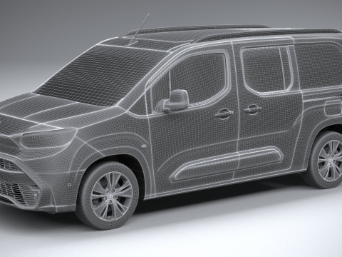 Toyota Proace City Verso Long 2025 Modelo 3D