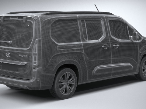 Toyota Proace City Verso Long 2025 Modelo 3D
