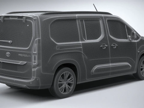 Toyota Proace City Verso Longo 2025 Modelo 3D