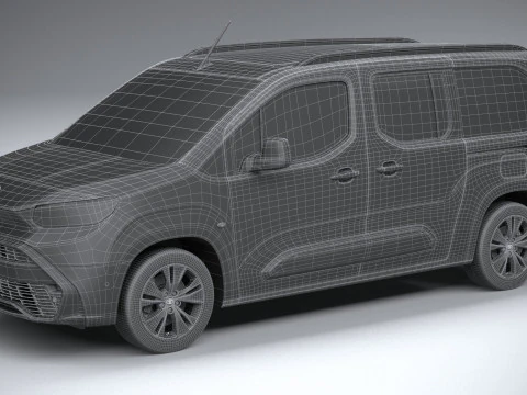 Toyota Proace City Verso Longo 2025 Modelo 3D