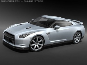 Nissan GT-R 2008 3D Model
