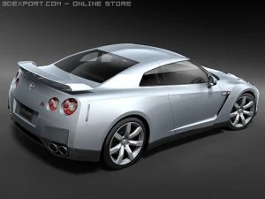 Nissan GT-R 2008 3D Model