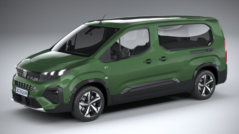 Peugeot Rifter Long 2024 Modelo 3D .c4d .max .obj .3ds .fbx .stl .blend