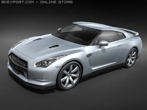 Nissan GT-R 2008 midpoly 3D Model