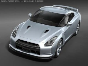 Nissan GT-R 2008 midpoly 3D Model
