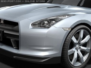 Nissan GT-R 2008 midpoly Modelo 3D