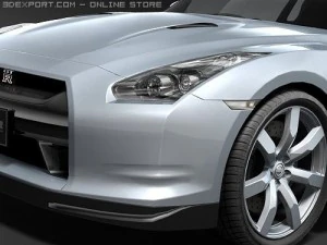 Nissan GT-R 2008 midpoly 3D Model
