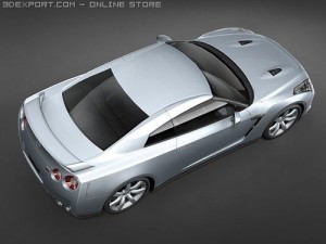 Nissan GT-R 2008 midpoly Modelo 3D