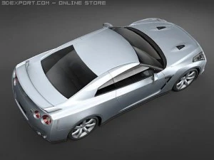 Nissan GT-R 2008 midpoly 3D Model