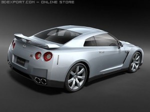 Nissan GT-R 2008 midpoly Modelo 3D