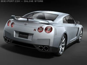 Nissan GT-R 2008 midpoly 3D Model