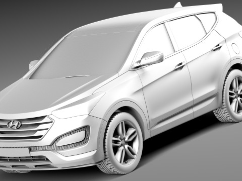 Hyundai Santa Fe Sport 2013 3D Model