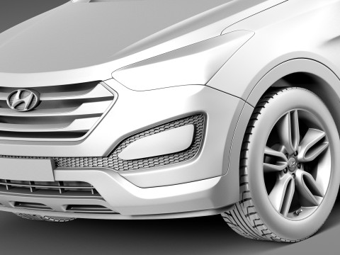 Hyundai Santa Fe Sport 2013 3D Model