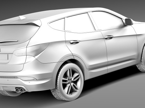 Hyundai Santa Fe Sport 2013 3D Model
