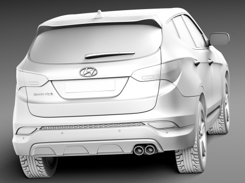 Hyundai Santa Fe Sport 2013 3D Model