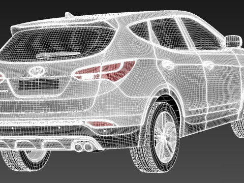 Hyundai Santa Fe Sport 2013 3D Model