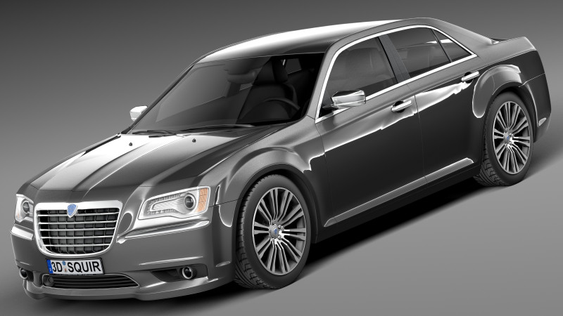Lancia Thema 2013 3D Model .c4d .max .obj .3ds .fbx .stl .blend 