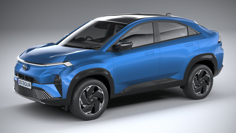 Tata Curvv EV 2025 3D Model .c4d .max .obj .3ds .fbx .stl .blend