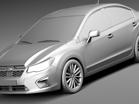 Subaru Impreza Sedan 2013 3D Модель