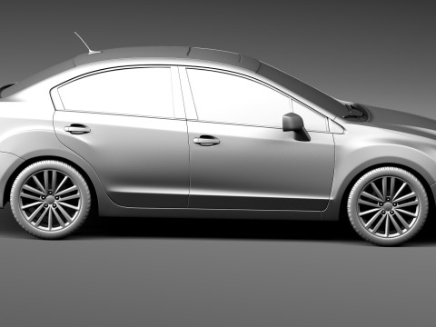 Subaru Impreza Sedan 2013 3D Модель