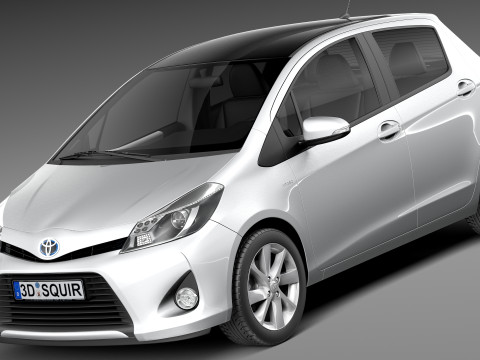 Toyota Yaris Hybrid 2013 3Dモデル