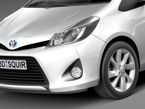 Toyota Yaris Hybrid 2013 Model 3D