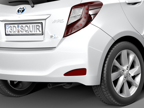 Toyota Yaris Hybrid 2013 Model 3D