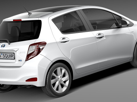 Toyota Yaris Hybrid 2013 Model 3D