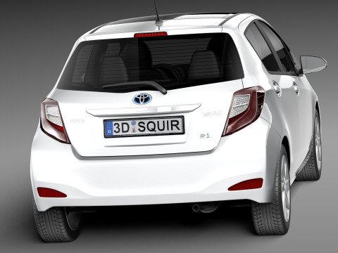 Toyota Yaris Hybrid 2013 Model 3D