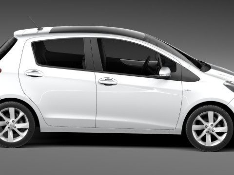 Toyota Yaris Hybrid 2013 Model 3D