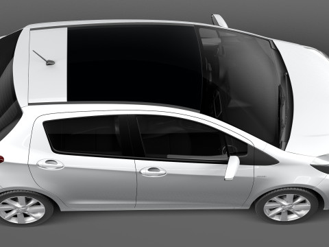 Toyota Yaris Hybrid 2013 Model 3D