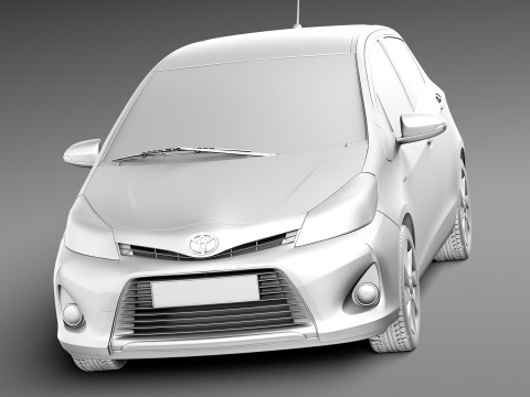 Toyota Yaris Hybrid 2013 Model 3D