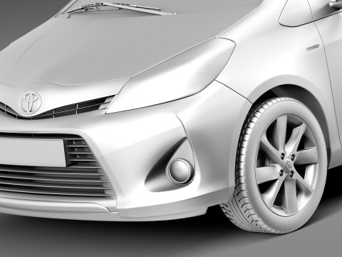 Toyota Yaris Hybrid 2013 Model 3D