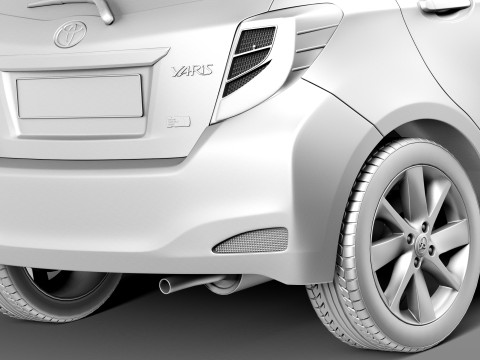 Toyota Yaris Hybrid 2013 Model 3D