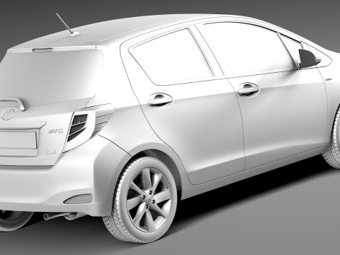 Toyota Yaris Hybrid 2013 Model 3D