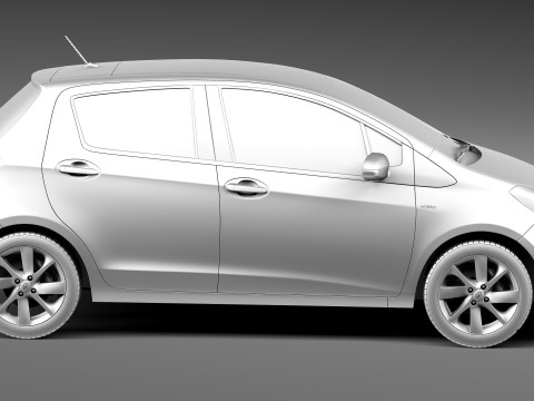 Toyota Yaris Hybrid 2013 Model 3D