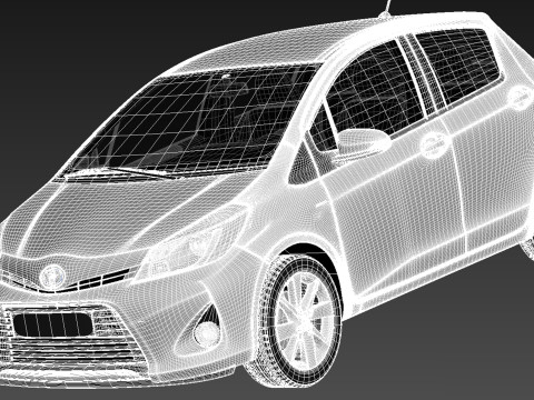Toyota Yaris Hybrid 2013 Model 3D