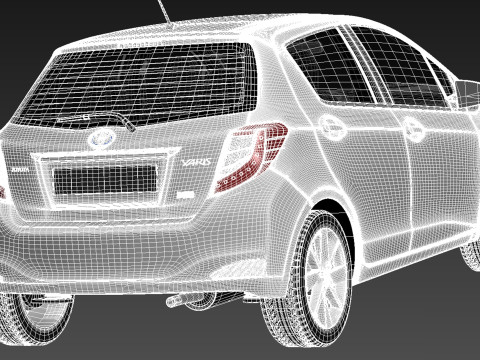 Toyota Yaris Hybrid 2013 Model 3D