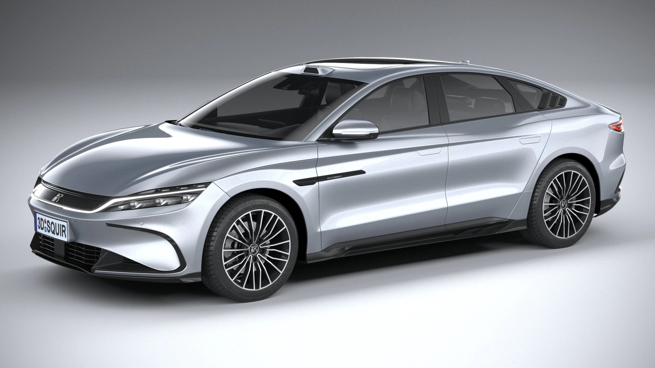 BYD Han 2025 3D Model .c4d .max .obj .3ds .fbx .stl .blend 