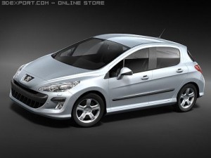 Peugeot 308 midpoly 3D Model