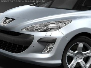 Peugeot 308 midpoly 3D Model