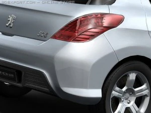 Peugeot 308 midpoly 3D Model