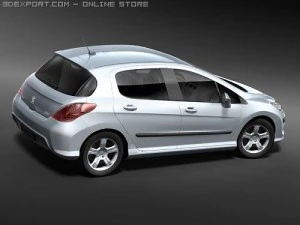 Peugeot 308 midpoly 3D Model