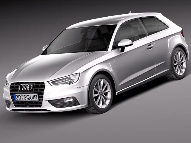 Audi A3 2013 3D Model .c4d .max .obj .3ds .fbx .stl .blend 