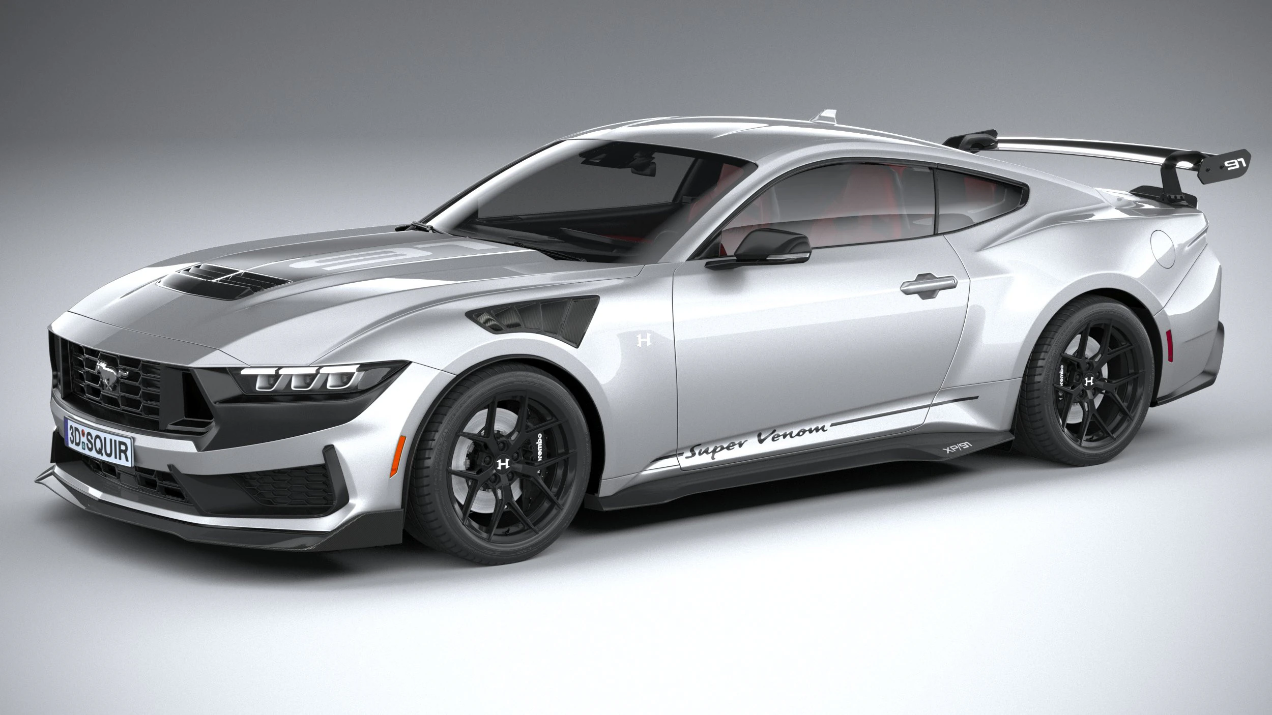 Hennessey 超级毒液野马黑马 2025 3D 模型 .c4d .max .obj .3ds .fbx .stl .blend 