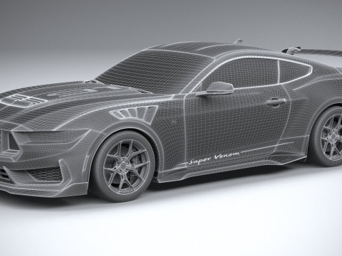 Hennessey Super Venom Mustang Dark Horse 2025 3D 모델