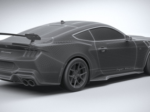 Hennessey Super Venom Mustang Dark Horse 2025 3D 모델