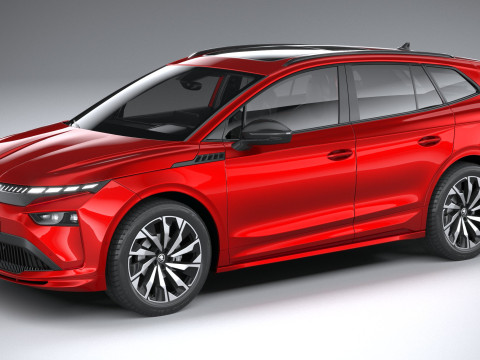 Skoda Enyaq with Interior 2025 Modello 3D